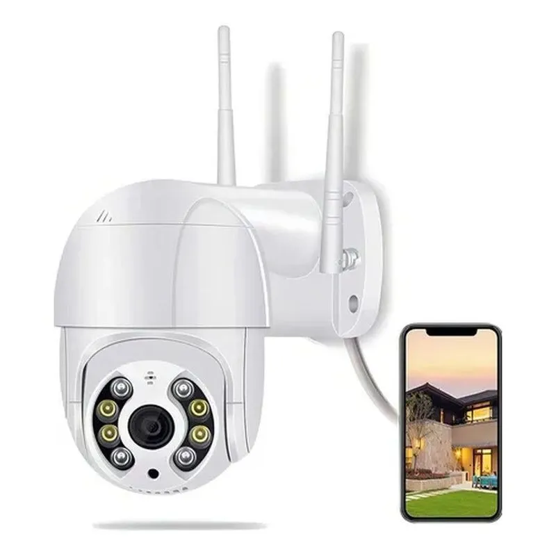 Câmera IP Speed Dome Rotativa 355° Wifi Full HD 1080p com Visão Noturna para Interno e Externo