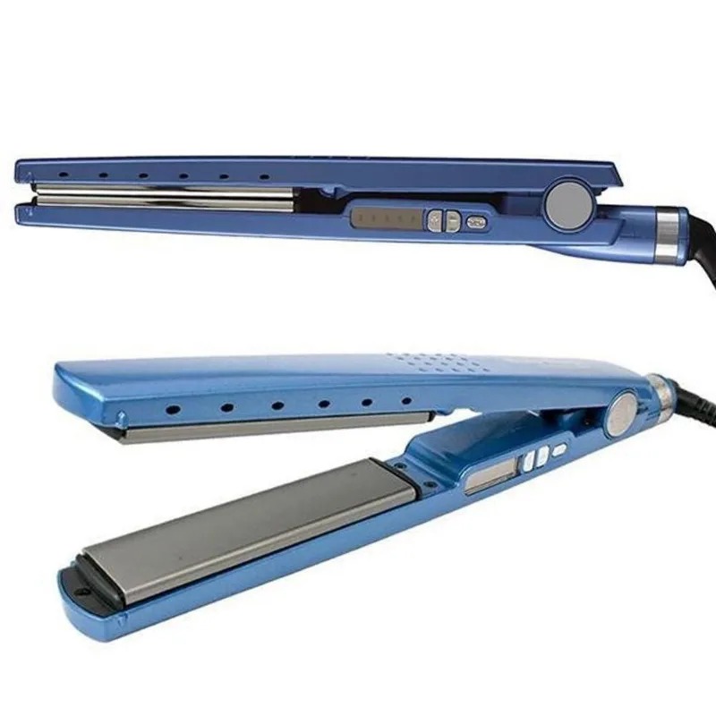 Prancha de Cabelo Pró Titanium Placas Titânio 230 graus C Infravermelho Azul Aquilae Bivolt