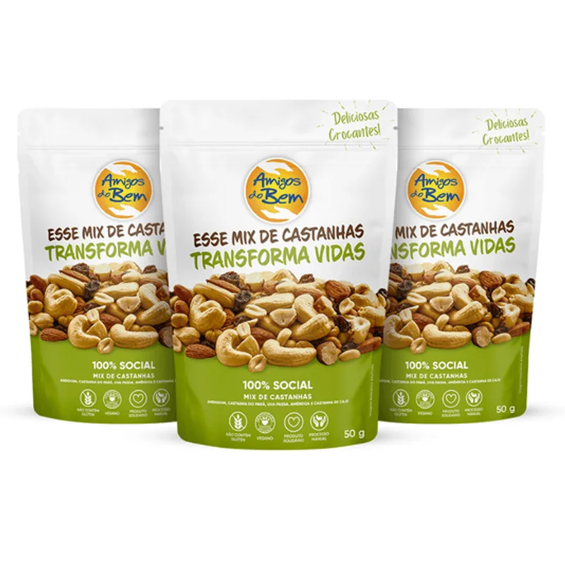 Combo Mix de Castanhas Amigos do Bem 50 g - POUCH Mix de Castanhas Amigos do Bem 50 g - POUCH