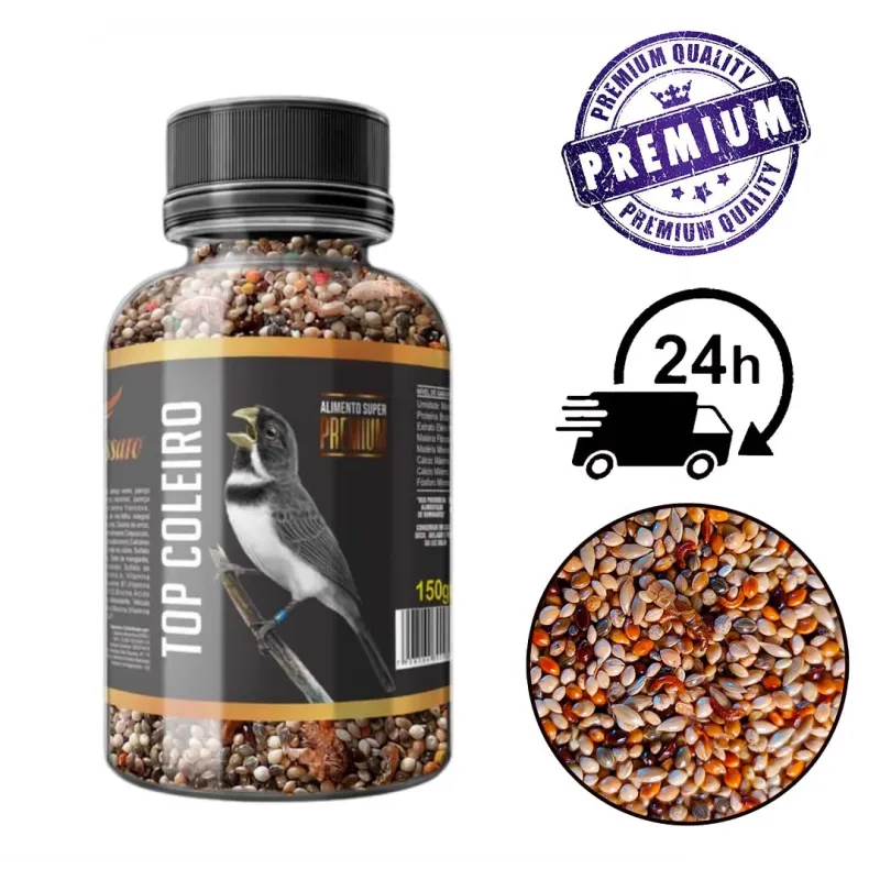 Ração Top Coleiro Super Premium Viagrinha Proteína Insetos Protein