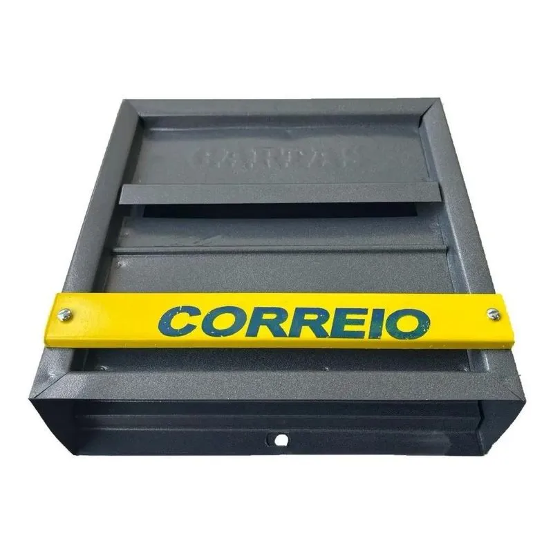 Caixa Horizontal Grade Portão Cinza Prática Moderna