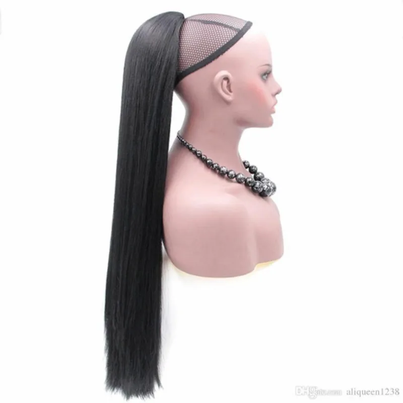 Aplique Rabo De Cavalo Liso Preto