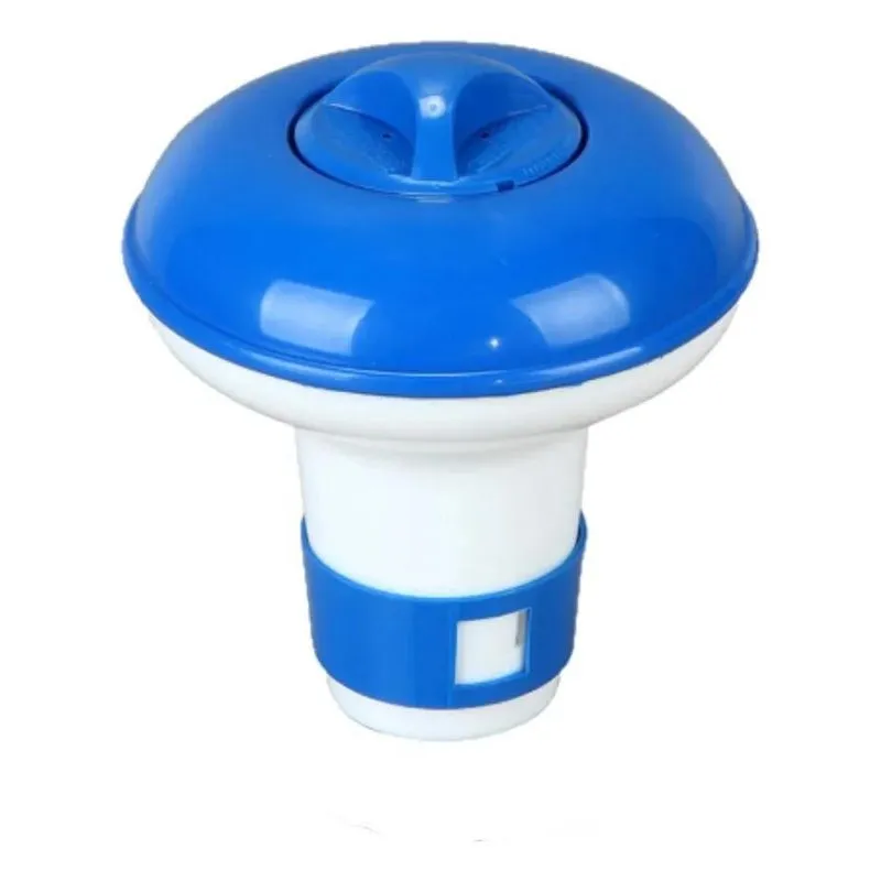 2x Clorador Dosador Flutuante Margarida Para Piscinas Azul M