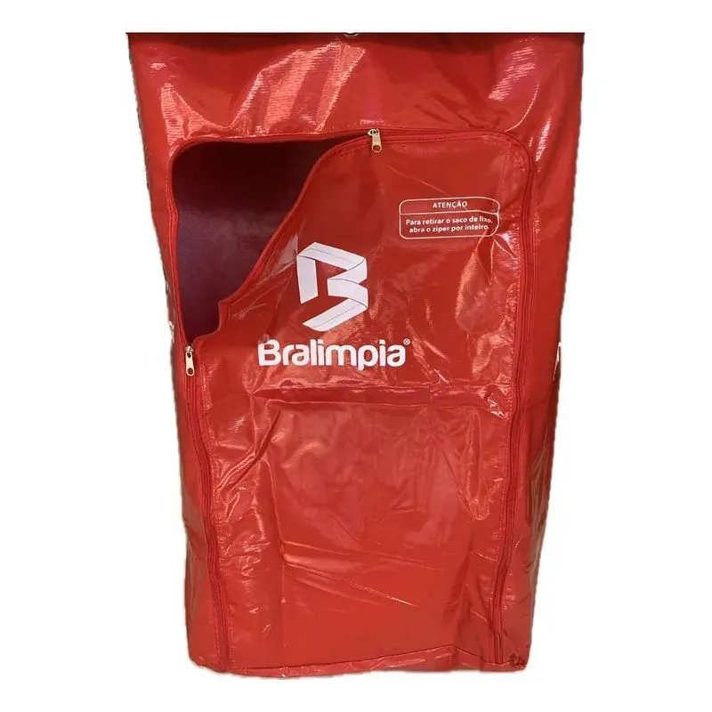 Saco Bolsa Coletor Carrinho Limpeza Bralimpia Cor A E Vermel