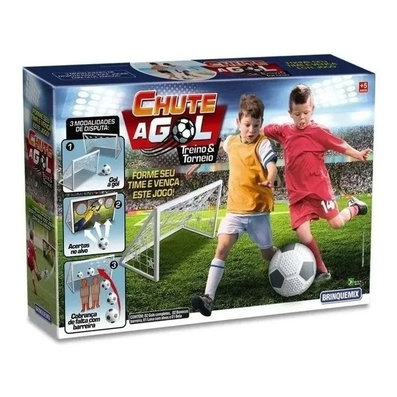 Kit 2 Mini Traves Infantil + 1 Bola De Futebol + 2 Barreiras