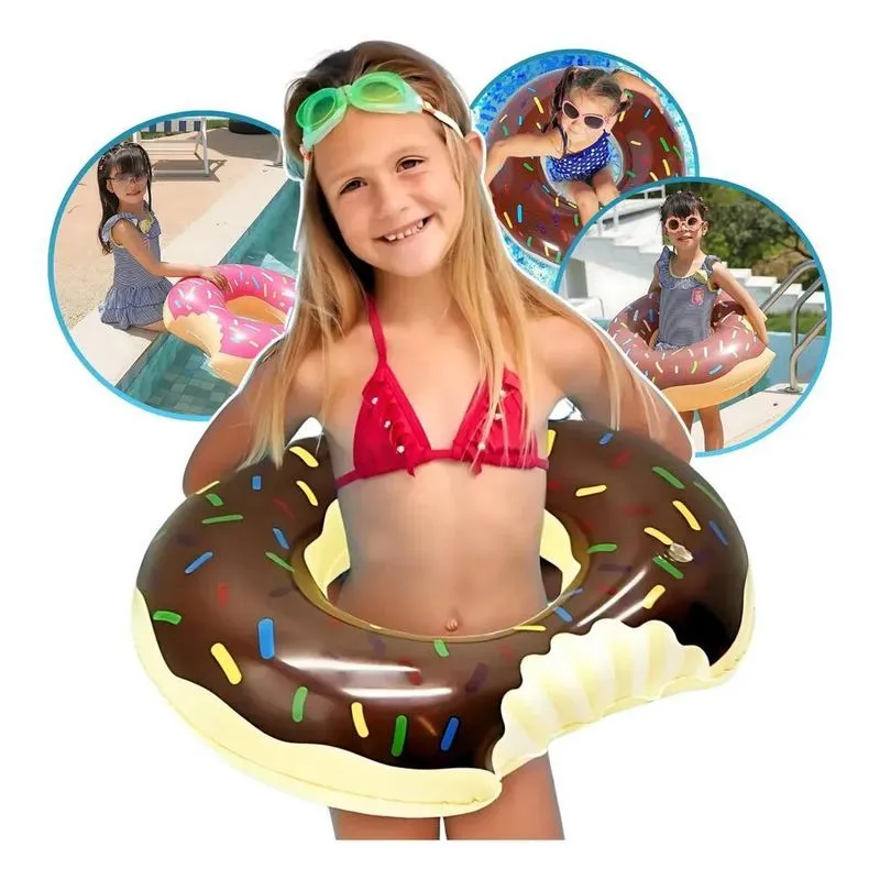10x Boia Donut Infantil Redonda Rosquinha Piscina Inflavel