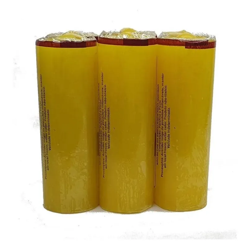 Velas 7 Dias Amarela Vela Sete Dias Amarel 250g 06 Unidades