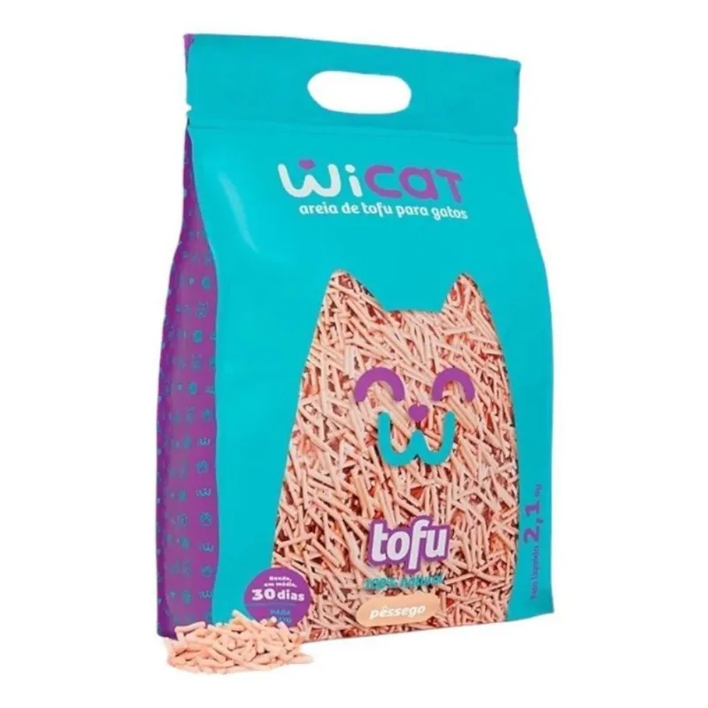 Areia Higiênica Biodegradável De Tofu Fragrância De Pêssego