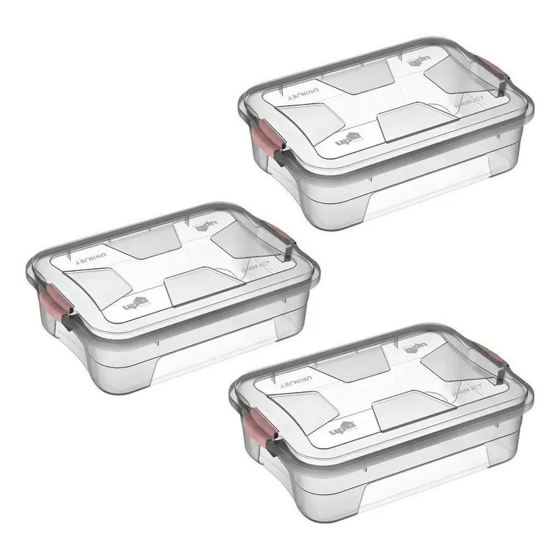 Kit 3 Uni Cesto Caixa Organizadora Multiuso 10l Plástica Cor