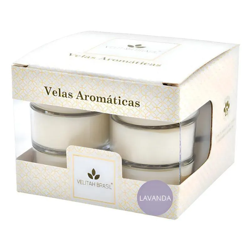 Vela Aromática Lavanda C/12 Mini Velas Aromatizadas Velitah