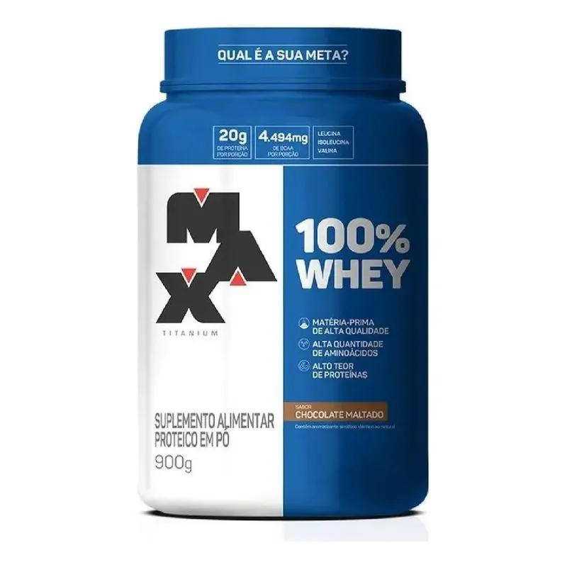 10x Whey 100% Concentrado 900g Max Titanium