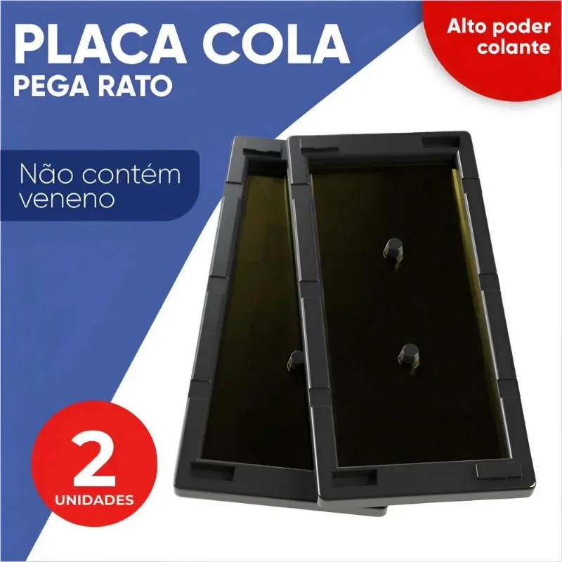 2x Armadilhas Super Colantes Para Ratos Placas De Cola 2 Pla
