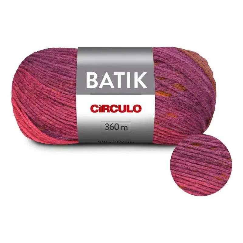 2x Fio Lã Batik Circulo 100g 360m Croche Trico - Escolha A C