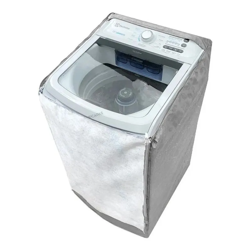 Capa Maquina De Lavar Electrolux Led 13kg E 14kg Com Z Cinza