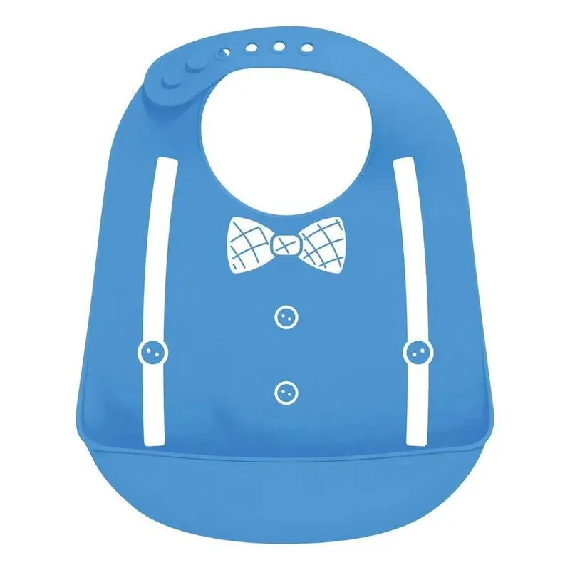 Babador Fofinho Em Silicone Buba +3m Pega Migalha 09723 Azul