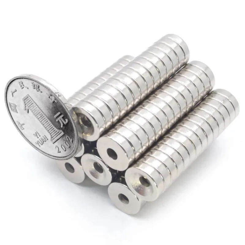 Imã Neodímio Neomagnetix - 10x3mm (furo 3mm) - 100 Unidades