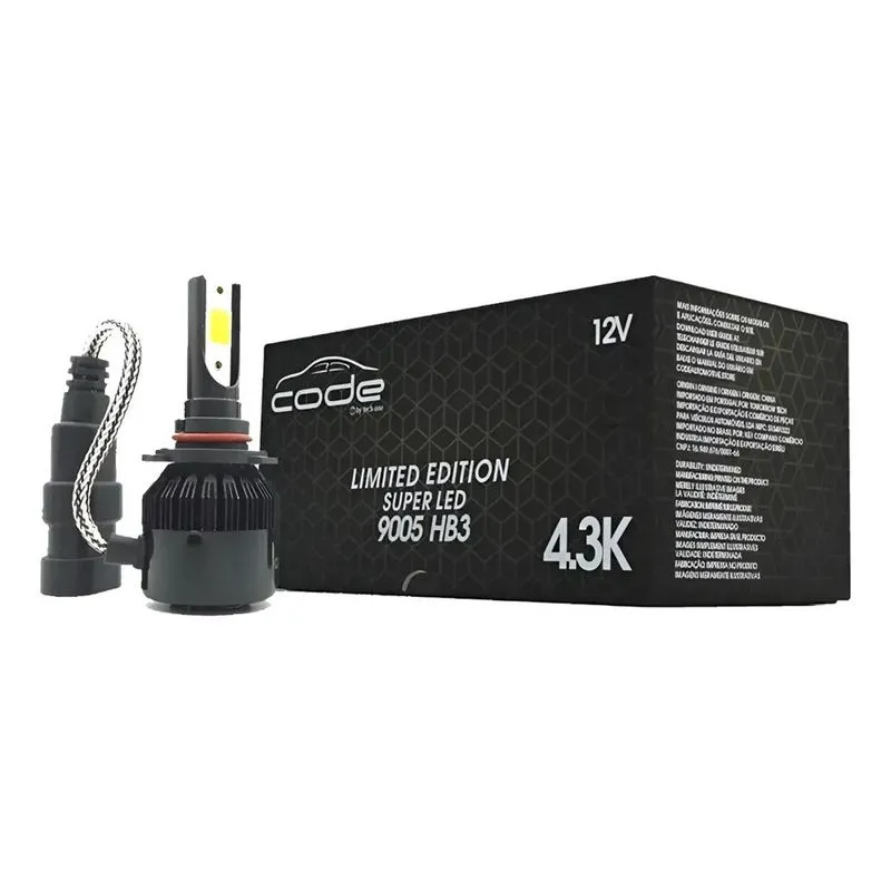 Kit Super Led 4300k Techone H1 H3 H4 H7 H8 H9 H1 Hb3 (9005)
