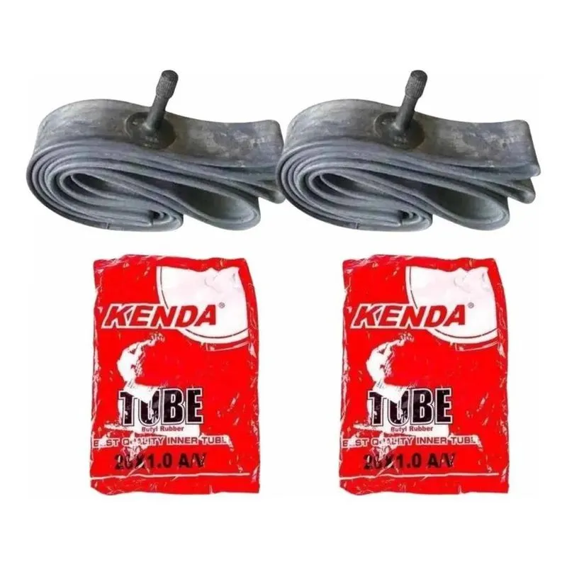 Par Câmara Ar Bike Kenda Aro 26x1.9 2.125 Bico Grosso Tipo D