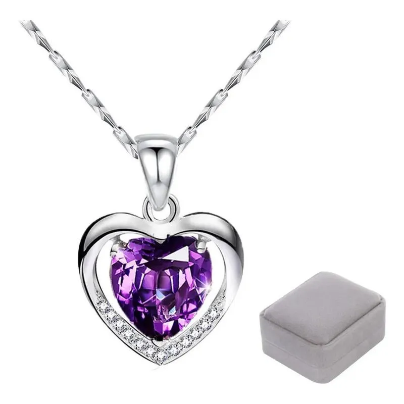 3x Presente Colare Feminino Prata 925 Namorada Esposa Amor