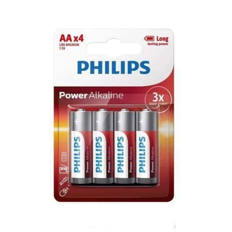 Pilha Philips Power Alkaline Aa Com 4 Unidades