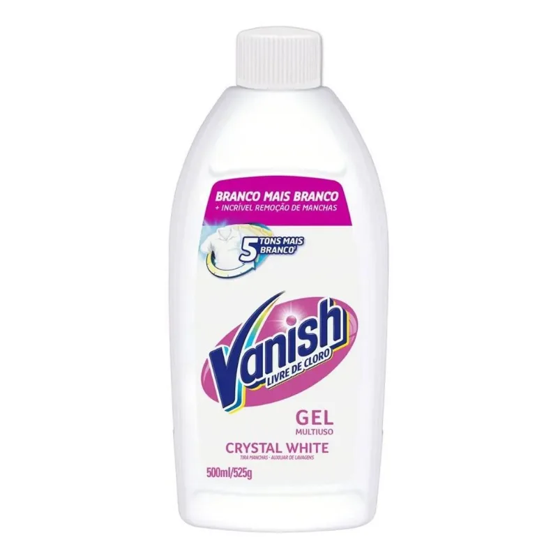 5x Tira-manchas Multiuso Vanish Crystal White Frasco 500ml