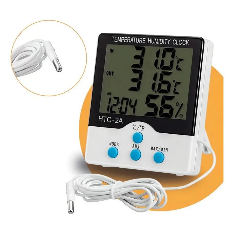 10x Relógio Medidor De Temperatura Umidade Maxima E Minina