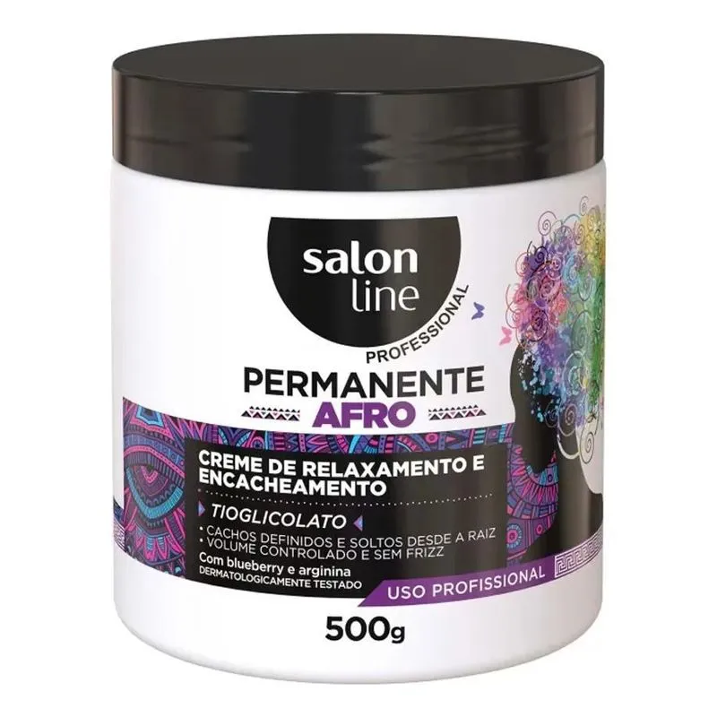 Creme De Relaxamento Permanente Afro Cachos Salon Line 500g