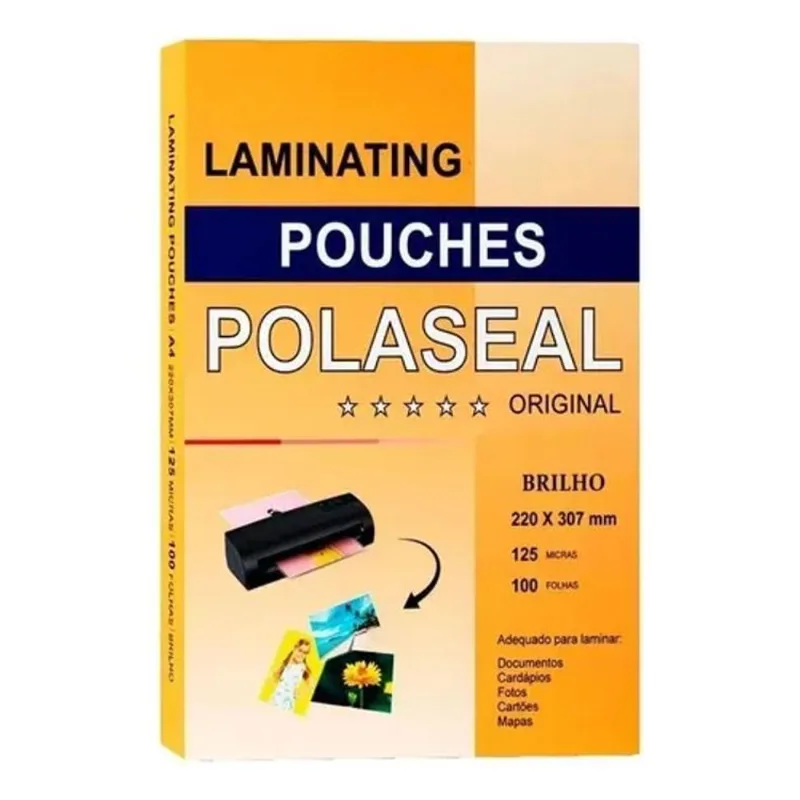 3x Polaseal A4 Plástico Para Plastificação 220x307x0,05mm 10