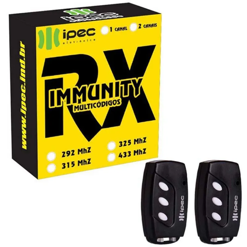 Receptor Motor Portão Rx Immunity Mono 2 Tx Deco 433,92 Mhz