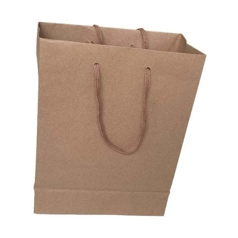 Sacolas Papel Kraft 135g 18x8x24cm Pacote Com 100 Unidades