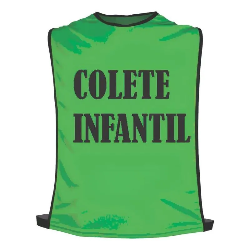 Kit 10 Pçs Colete Pp Infantil Futebol Tecido Helanquinha