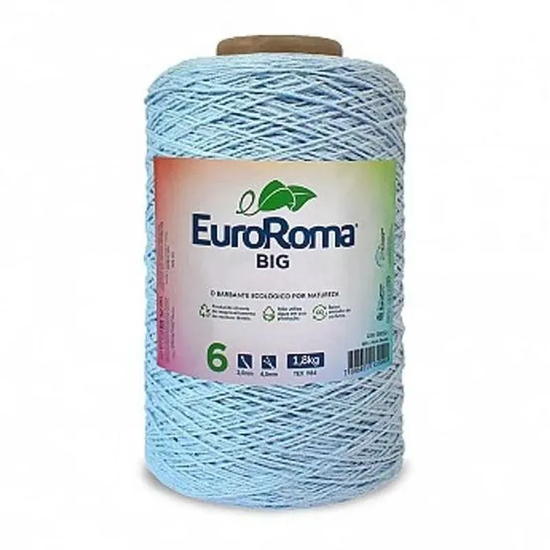 Barbante Euroroma 1,8 Kg Fio 6 Big Cone Azul Bebê
