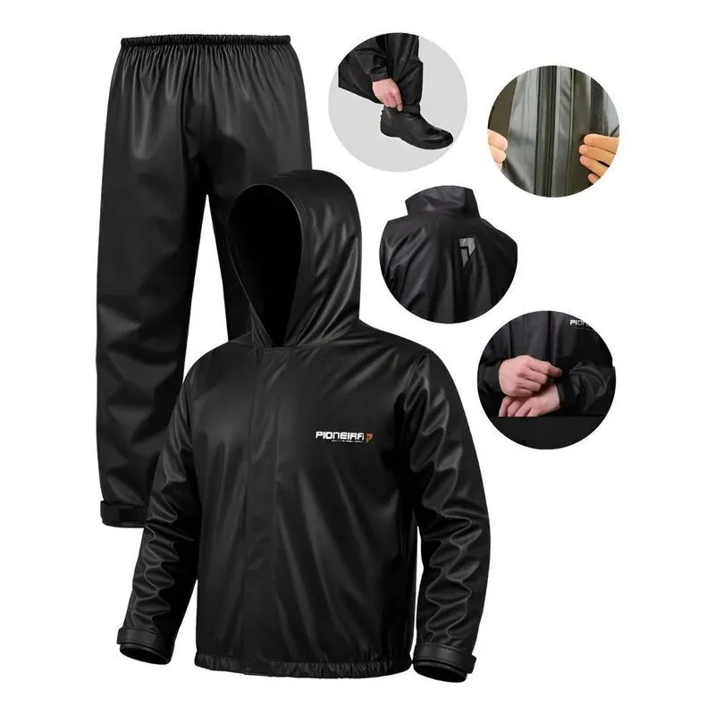 Capa De Chuva Moto Pioneira Com C Preto Com Rosa Masculino