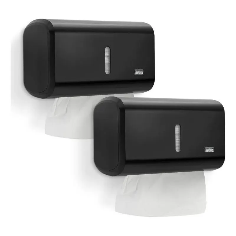 2 Porta Papel Toalha Interfolha Dispenser Compacto Papel Pre