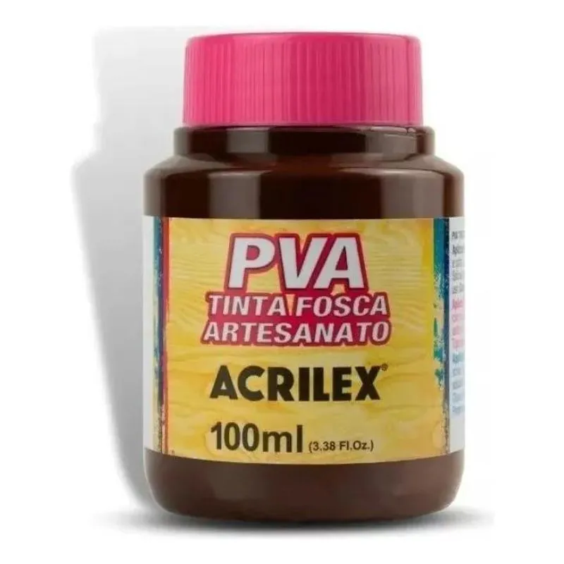 2x Tinta Pva Acrilex 100ml 526 Marrom Escuro Cor Marrom-escu