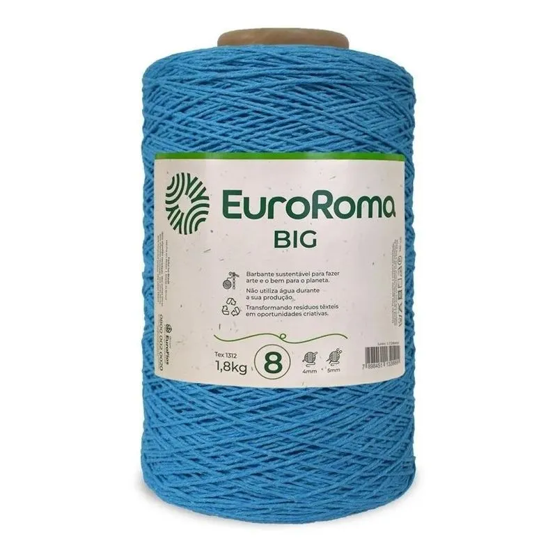 Barbante Euroroma 1,8 Kg Fio 8 Big C Azul Piscina