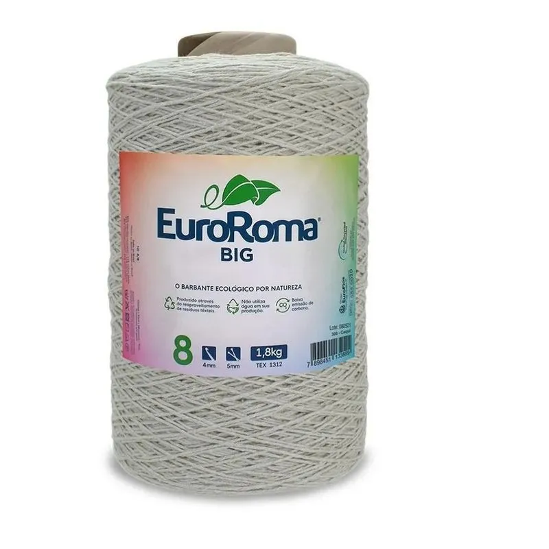 Barbante Euroroma 1,8 Kg Fio 8 Big Cone- Co Caqui