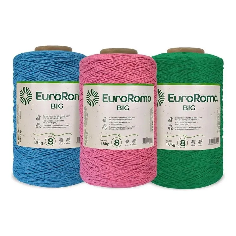 Barbante Euroroma 1,8 Kg Fio 8 Big Cone- Cor Rosa