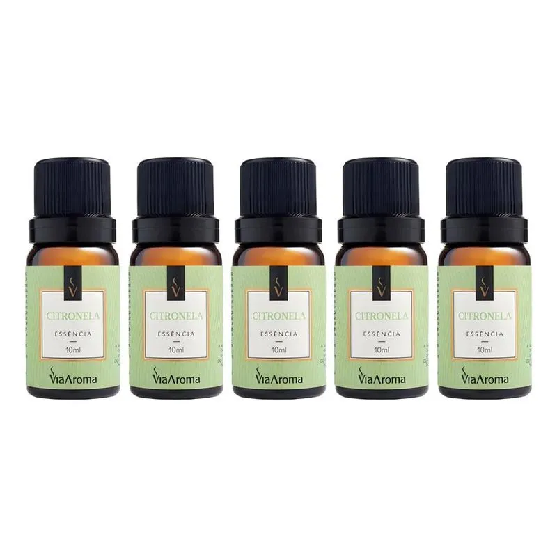 5 Essências Aromatizador Difusor Elétrico 10ml Vi Citronela