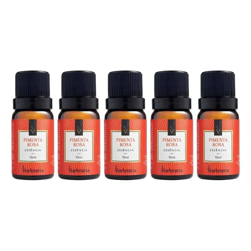 5 Essências Aromatizador Difusor Elétrico 10ml Pimenta Rosa