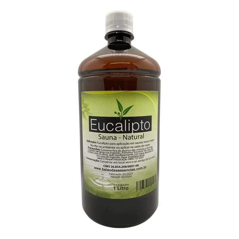 Essência De Eucalipto Para Sauna Seca Vapor 1litro (natural)