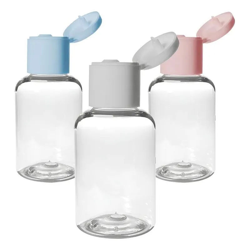 Kit 100 Frascos Plástico Pet 30ml Com Tampa Fl Amarela