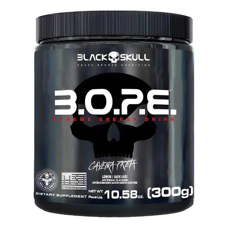 Pré Treino B.o.p.e. Sabor Limão Pote De 300g Black Skull