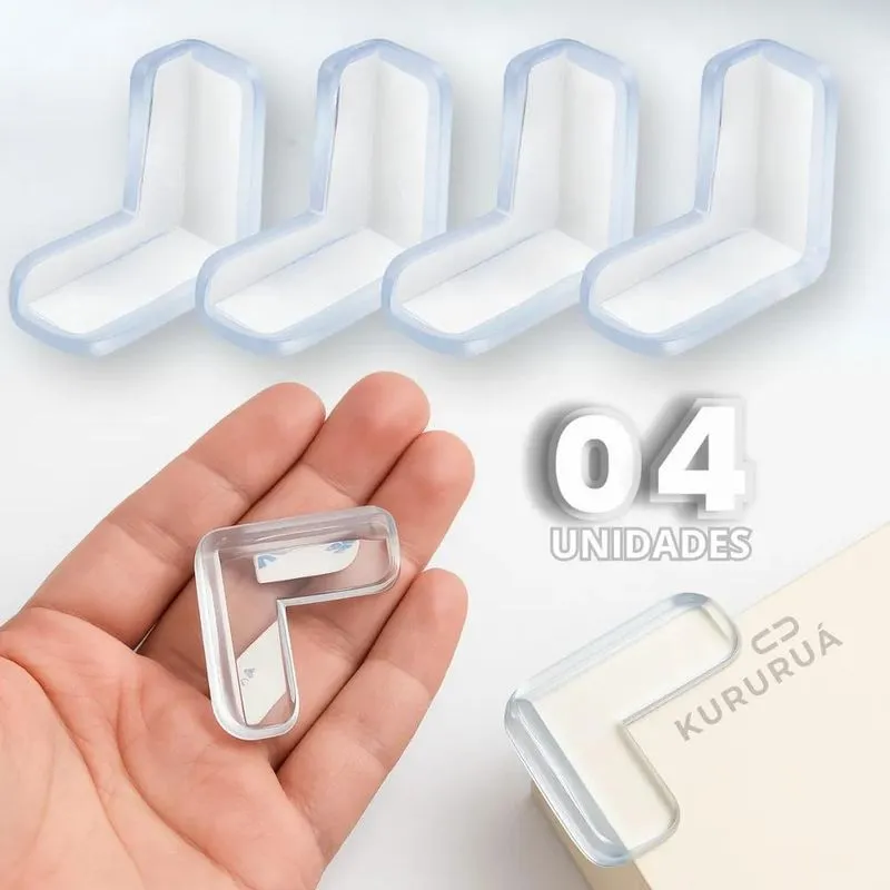 10x 4 Peças Protetor Borda Canto Quina Mesa Vidro Cantoneira