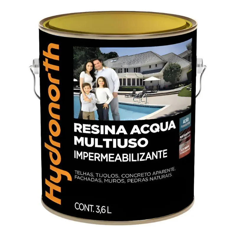 Resina Acqua Base Água Brilhante Incolor 3,6l Hydronorth