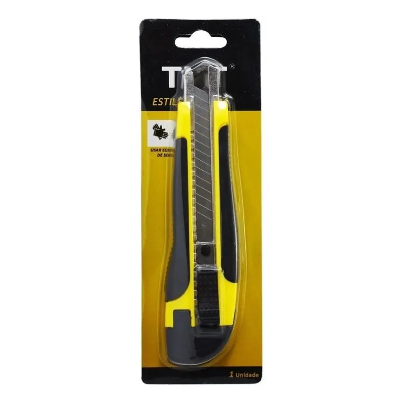 Estilete Profissional Emborrachado Lâmina 18mm