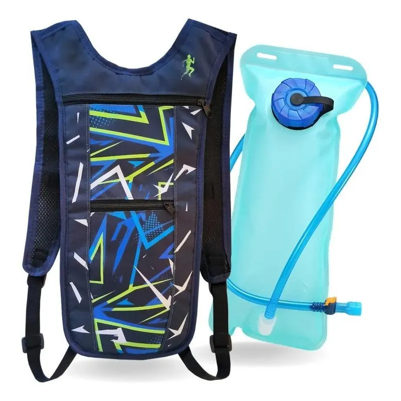 Mochila De Hidratação Bolsa Ciclismo Térmica Co Azul Com Ver
