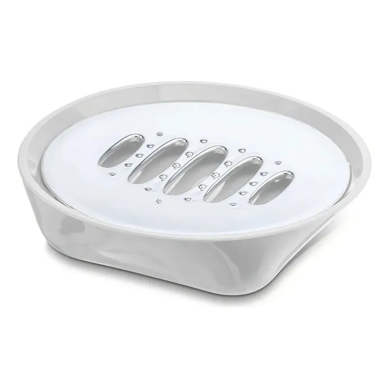 3x Saboneteira Para Banheiro Lavabo Luxo Branco Uz