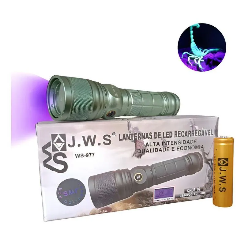Lanterna Caça Escorpião Led Uv Cor Da Lanterna Verde Cor Da