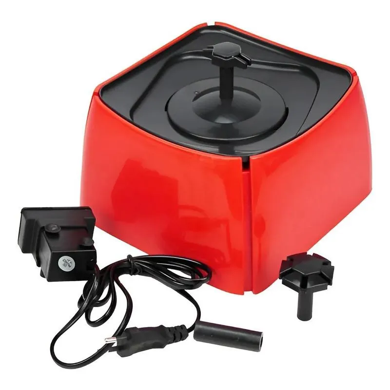 Fonte Bebedouro Gato Cães Pet 1,8l Com Filtro, Cor Vermelho